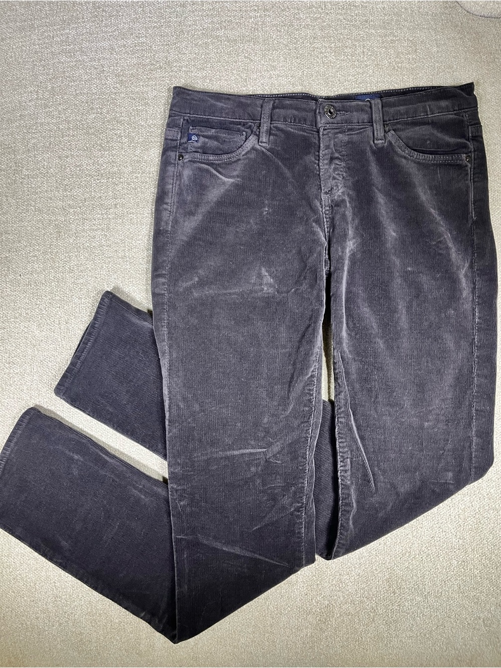 ag adriano goldschmied the stilt cigarette skinny 25R black corduroy